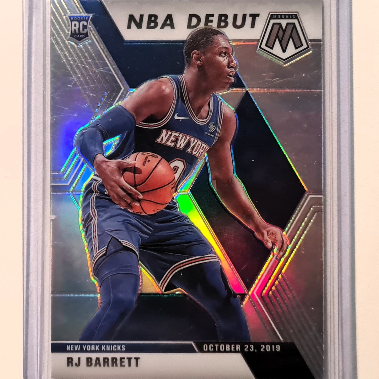 RJ Barrett 2019-20 Panini Mosaic NBA Debut Rookie RC prizm refractor #270 NBA Basketball New York Knicks excellent Sleeved