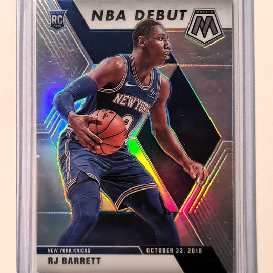 RJ Barrett 2019-20 Panini Mosaic NBA Debut Rookie RC prizm refractor #270 NBA Basketball New York Knicks excellent Sleeved