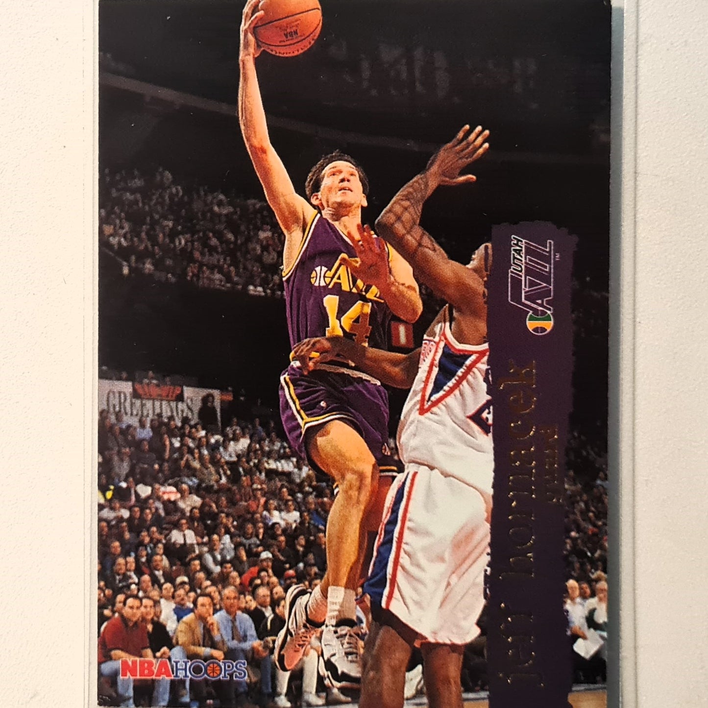 Jeff Hornacek 1995 NBA Hoops #159 NBA Basketball Utah Jazz very good Sleeved
