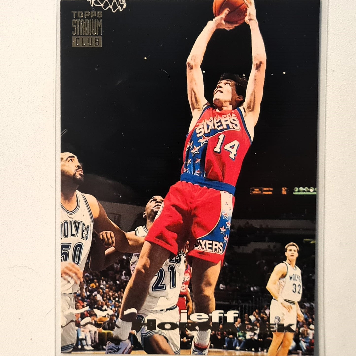 Jeff Hornacek 1993 Topps Stadium Club #84 NBA Basketball Philadelphia 76ers excellent Sleeved