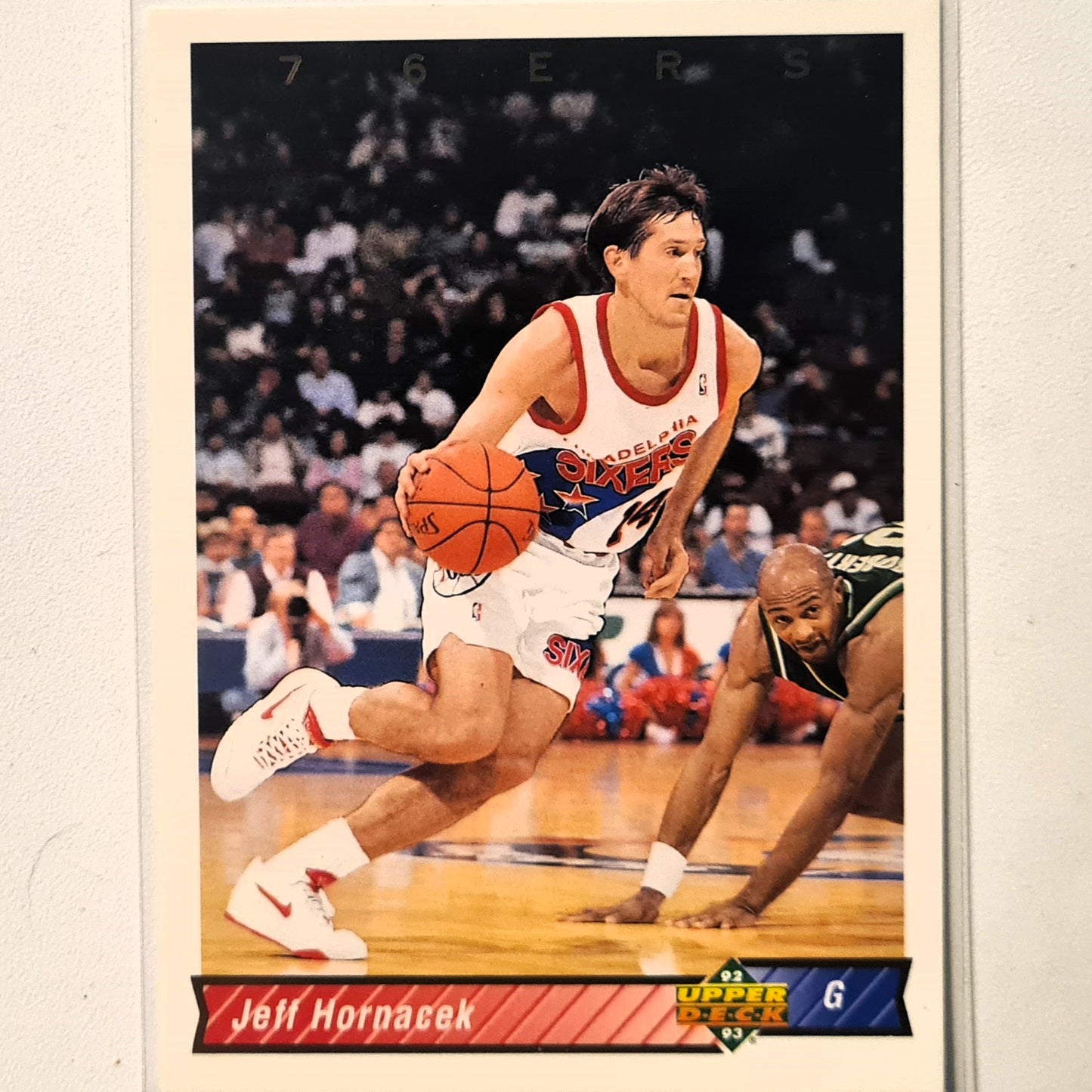 Jeff Hornacek 1992 Upper-Deck #403 NBA Basketball Philadelphia 76ers excellent Sleeved