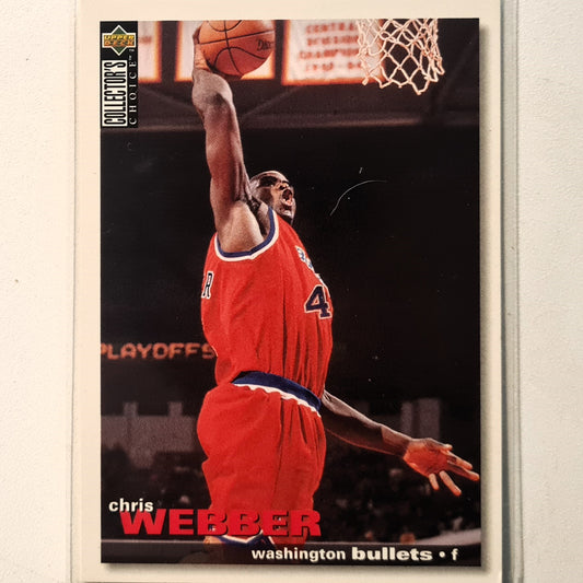 Chris Webber 1995 Upper-Deck #110 NBA Basketball Washington Bullets Excellent Sleeved