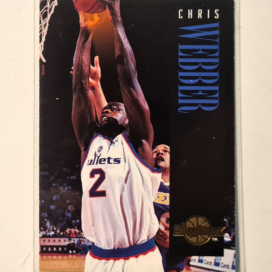 Chris Webber 1995 Skybox #297 NBA Basketball Washington Bullets Excellent Sleeved