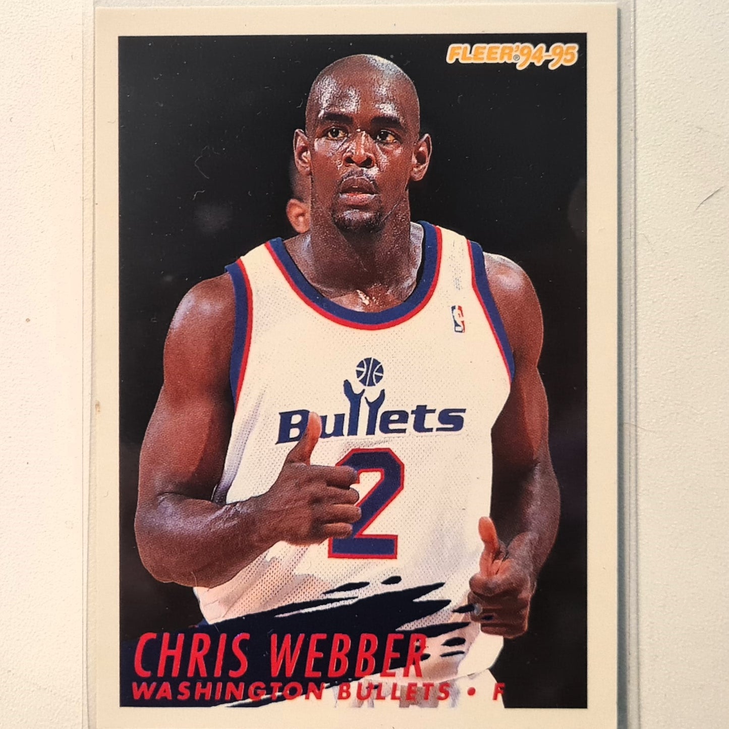 Chris Webber 1995 Fleer 94-95 blue #387 NBA Basketball Washington Bullets Excellent Sleeved