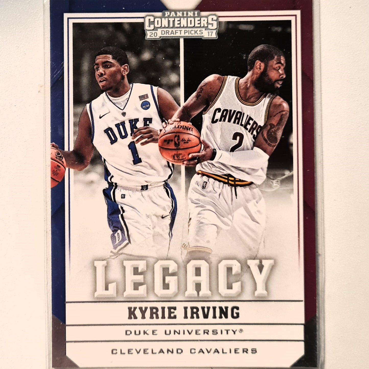 Kyrie Irving 2017 Panini contenders draft picks Legacy #24 NBA Basketball Cleveland Cavaliers excellent Sleeved