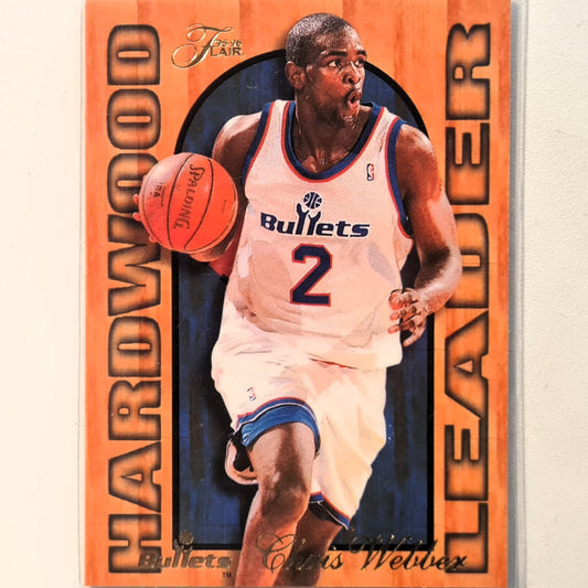 Chris Webber 1995 Fleer Flair 94-95 Hardwood Leader 27 of 27 NBA Basketball Washington Bullets Excellent Sleeved