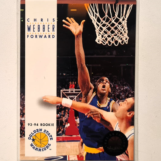 Chris Webber 1994 Skybox 93-94 Rookie RC #227 NBA Basketball Golden State Warriors Excellent Sleeved