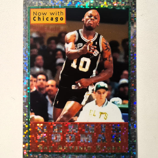 Dennis Rodman 1995 Panini Basketball 95-96 hologram sticker #278 NBA Basketball San Antonio Spurs Excellent sleeved