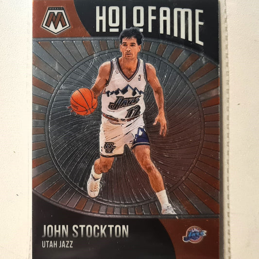 John Stockton 2020-21 Panini Mosaic Holofame  #13 NBA Basketball Utah Jazz Excellent/mint sleeved