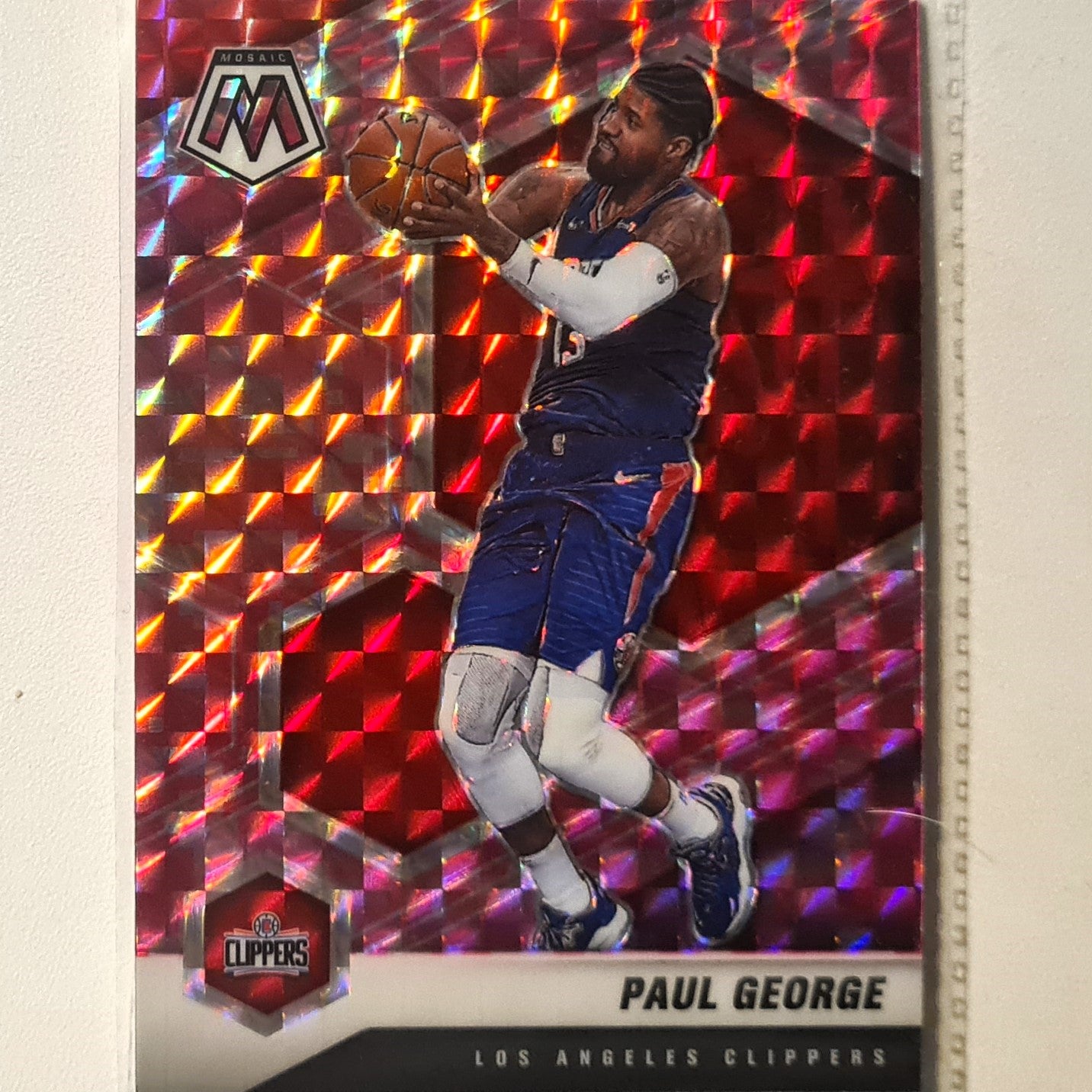 Paul George 2020-21 Panini Mosaic pink prizm #75 NBA Basketball LA Clippers Excellent/mint sleeved