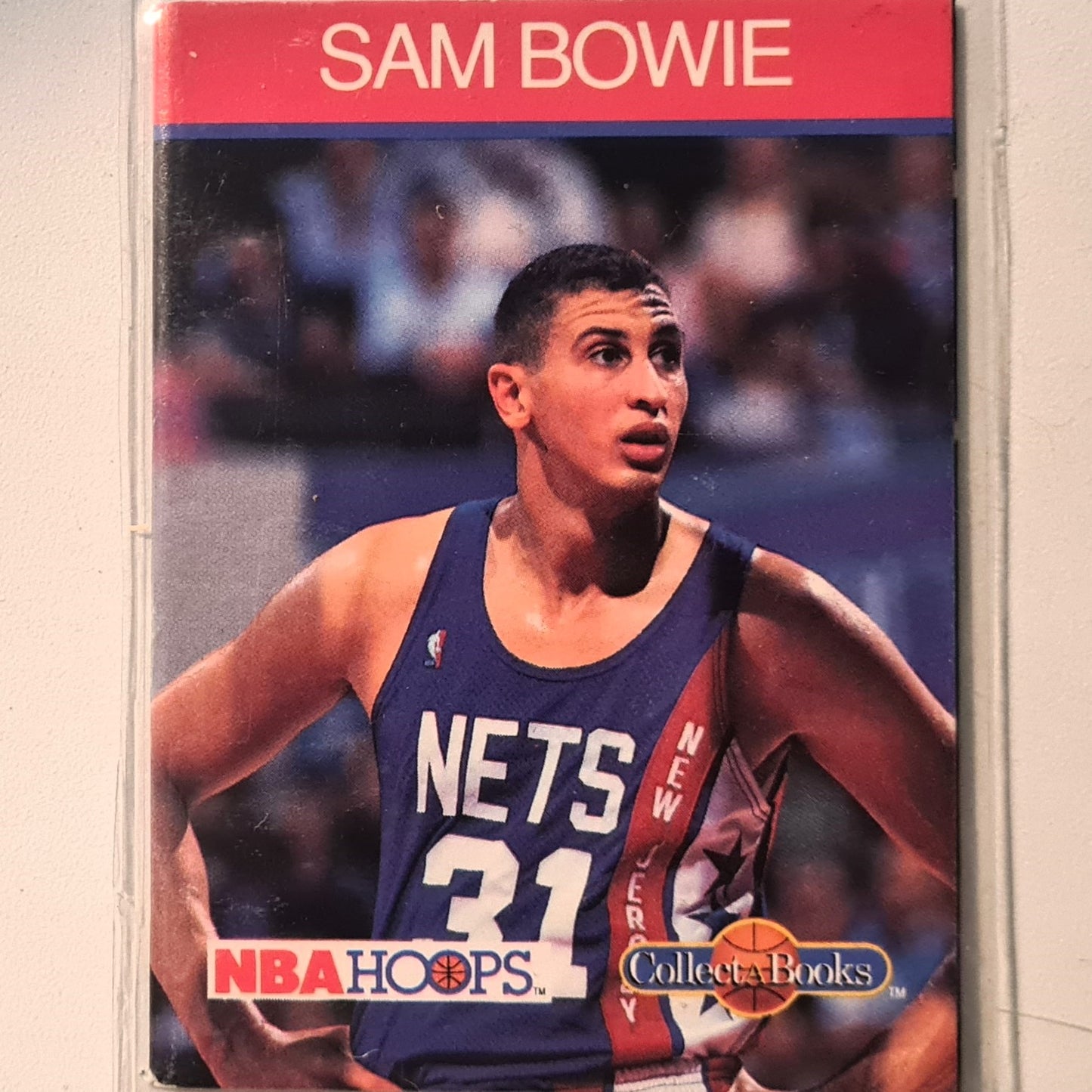 Sam Bowie 1990 NBA Hoops Basketball Collect a Books good example in sleeve New Jersey Nets