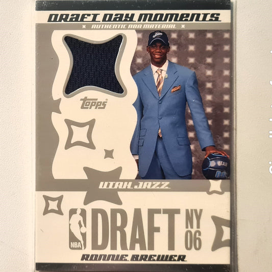 Ronnie Brewer 2006 Topps Draft Day Moments Rookie RC PATCH 24/99 DDMJ-RB NBA Basketball Utah Jazz very good sleeved