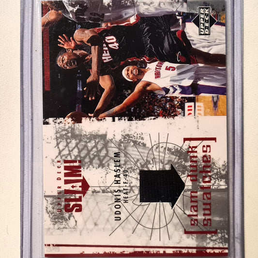 Udonis Haslem 2005 Upper-Deck Slam Dunk Swatches Relic Patch SL-UH NBA Basketball Miami Heat Excellent sleeved