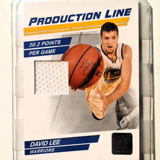 David Lee 2010 Panini Donruss production line 220/399 relic patch #18 NBA Basketball Golden State Warriors Excellent sleeved