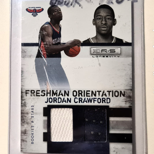 Jordan Crawford 2010 Panini Freshman Orientation Rookie RC Patch 044/299 #25 NBA Basketball Atlanta Hawks Excellent sleeved