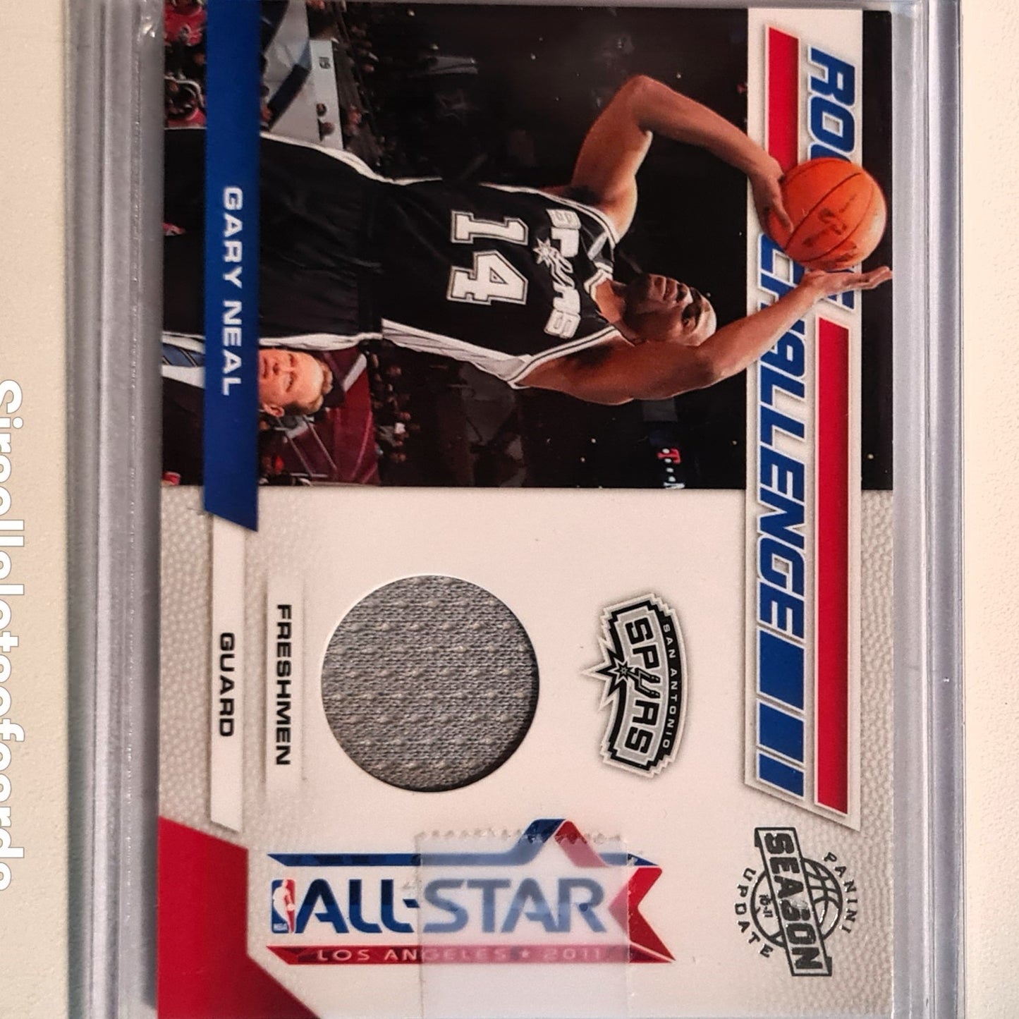 Gary Neal 2011 Panini Rookie challenge all-star RC Relic patch #4 NBA Basketball San Antonio Spurs Excellent sleeved