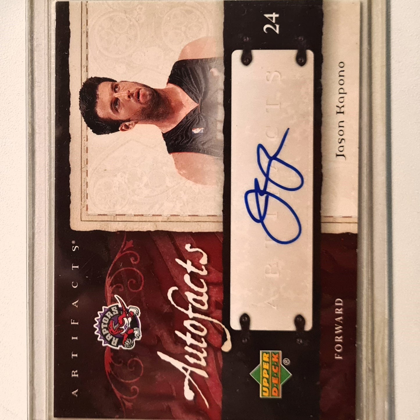 Jason Kapono 2007-08 Upper-Deck Artifacts autofacts Auto AF-JR NBA Basketball Toronto Raptors very good sleeved