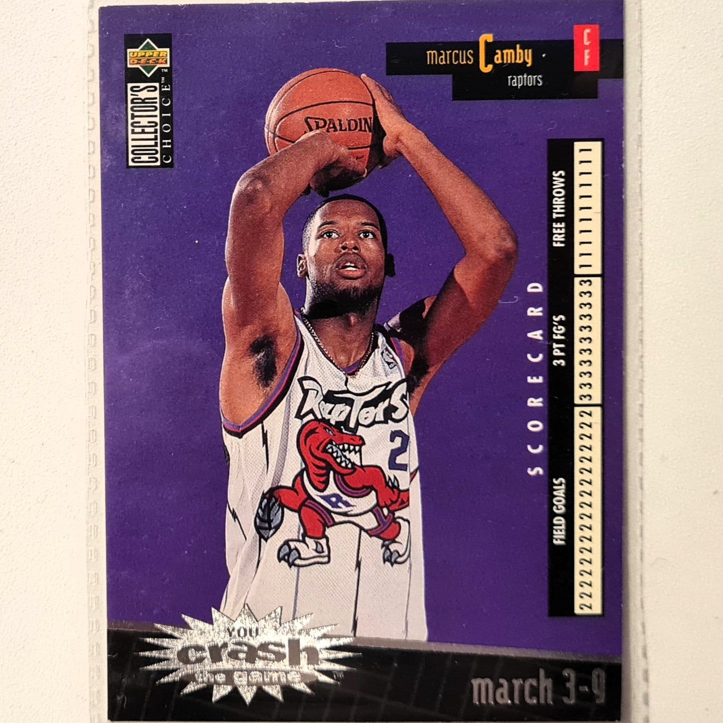 Marcus Camby 1996 Upper Deck you crash the game C26 NBA Basketball Toronto Raptors  good sleeved