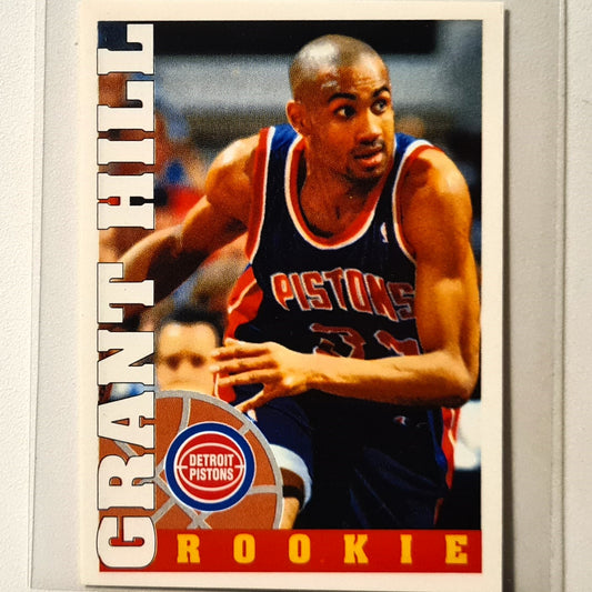 Grant Hill 1995 Panini 95-96 Sticker Rookie RC #282 NBA Basketball Detroit Pistons Excellent/Mint sleeved