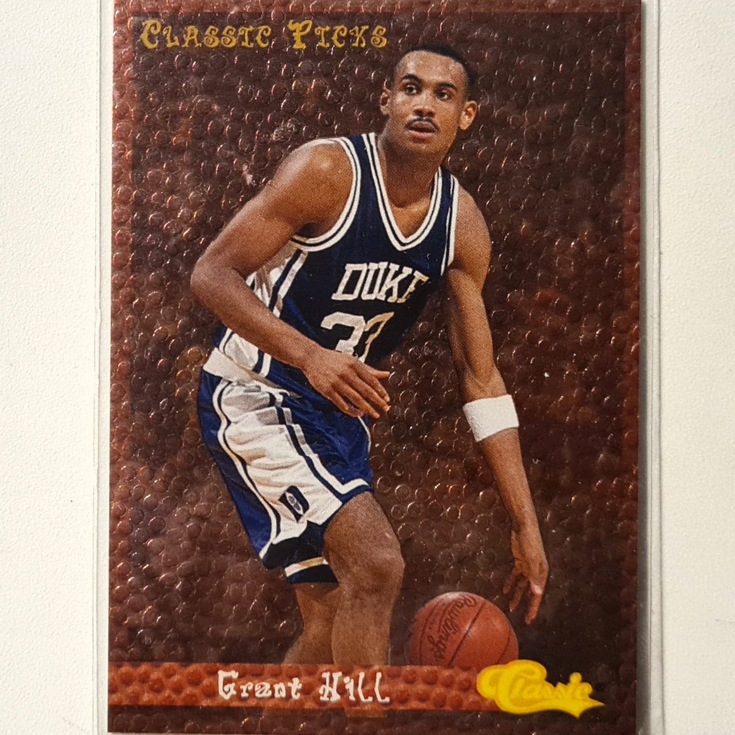 Grant Hill 1994 Classic , Classic picks 1/24900 chrome foil insert Rookie RC 8 OF 25 NBA Basketball Detroit Pistons Excellent sleeved