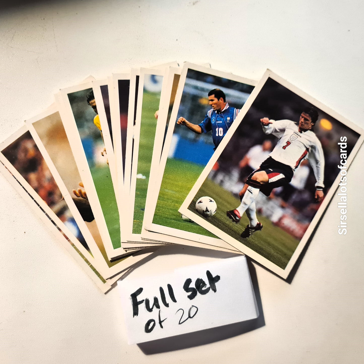 PG Tips 1998 International Superstars soccer world cup cards full 20 card Inc Beckham SOC013