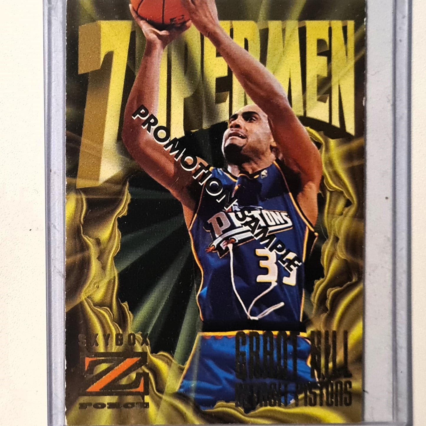 Grant Hill 1997 Skybox Z Force Zupermen Promotional #175 NBA Basketball Detroit Pistons good sleeved