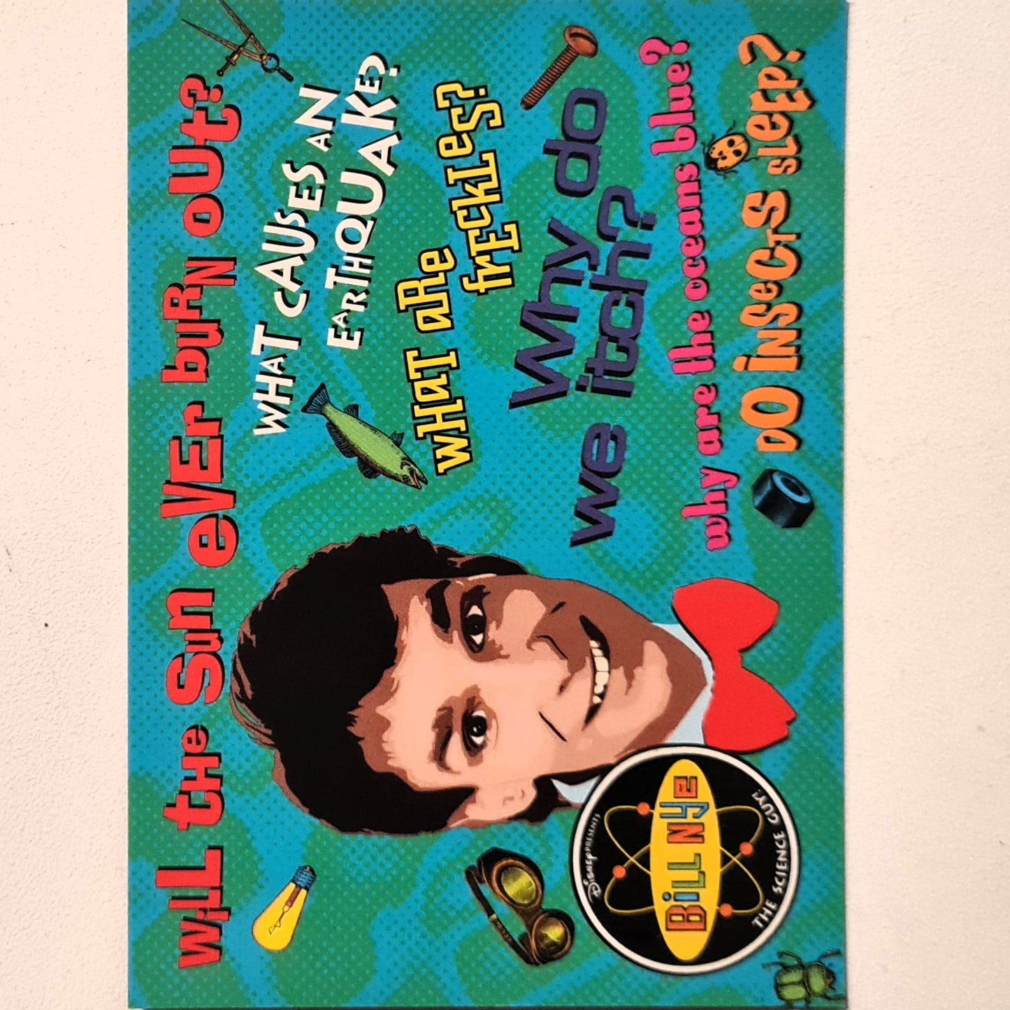 Bill Nye 1995 Skybox Disney the science guy Promotional card Tv show Excellent sleeved