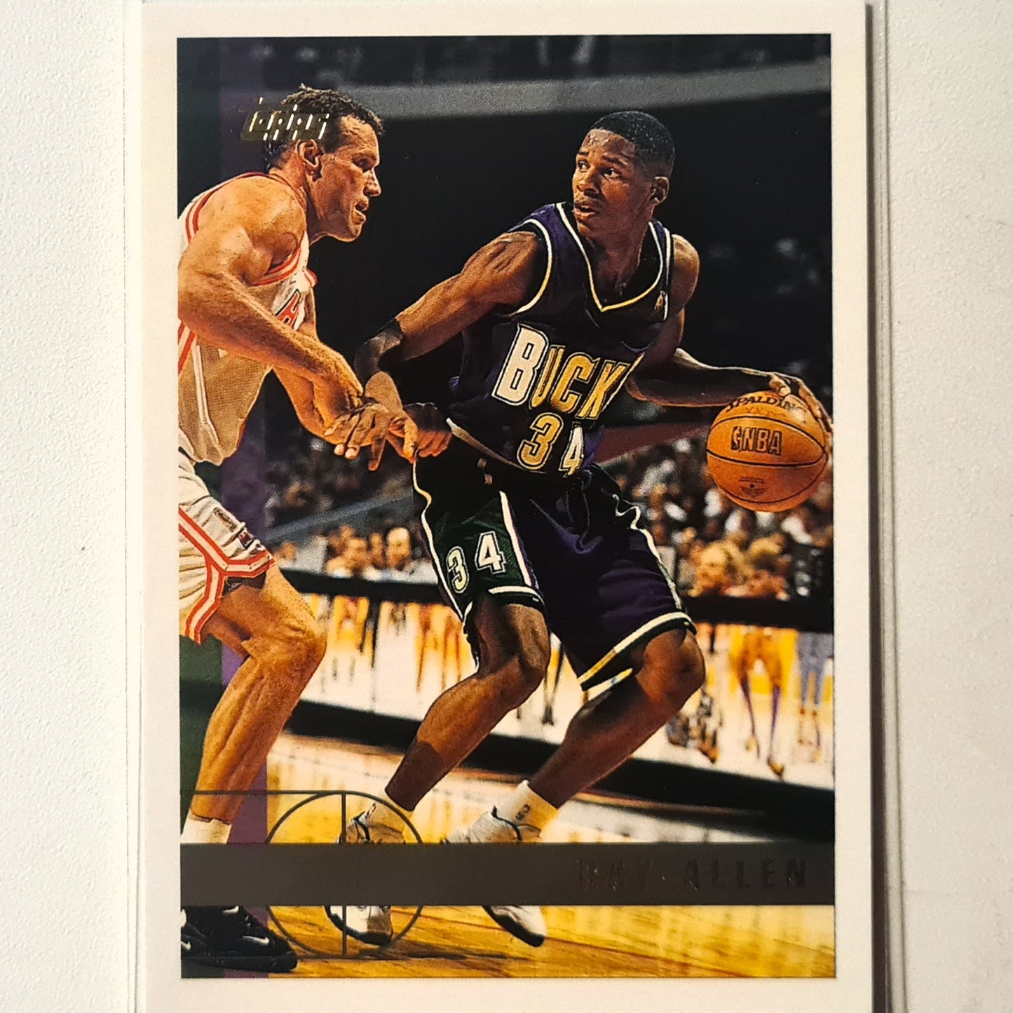 Ray Allen 1997 Topps #61 NBA Basketball Milwaukee Bucks Excellent sleeved