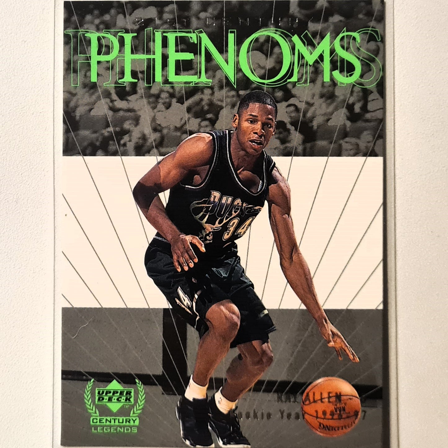 Ray Allen 1998 Upper-Deck 21st century Phenoms #67 NBA Basketball Milwaukee Bucks Excellent sleeved