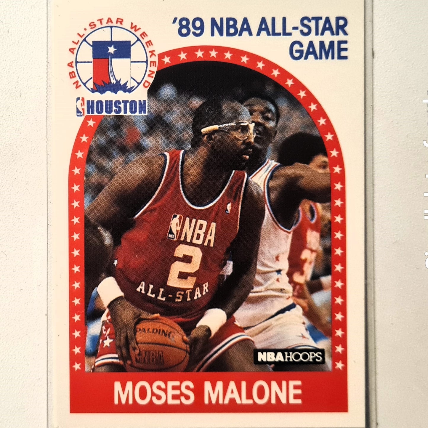 Moses Malone 1989 NBA Hoops 89 NBA All-star game #84 NBA Basketball Atlanta Hawks Excellent sleeved