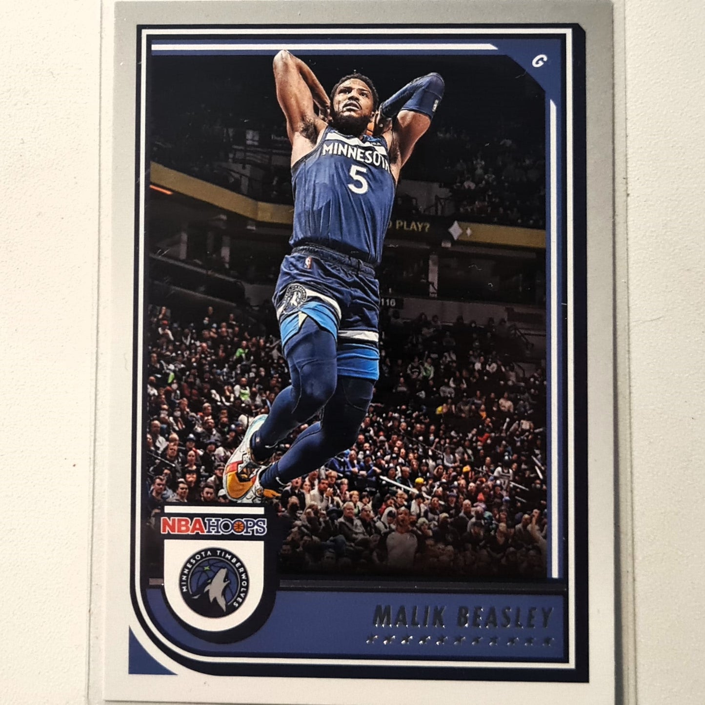 Malik Beasley 2022-23 Panini NBA Hoops #197 NBA Basketball Minnesota Timberwolves Excellent sleeved