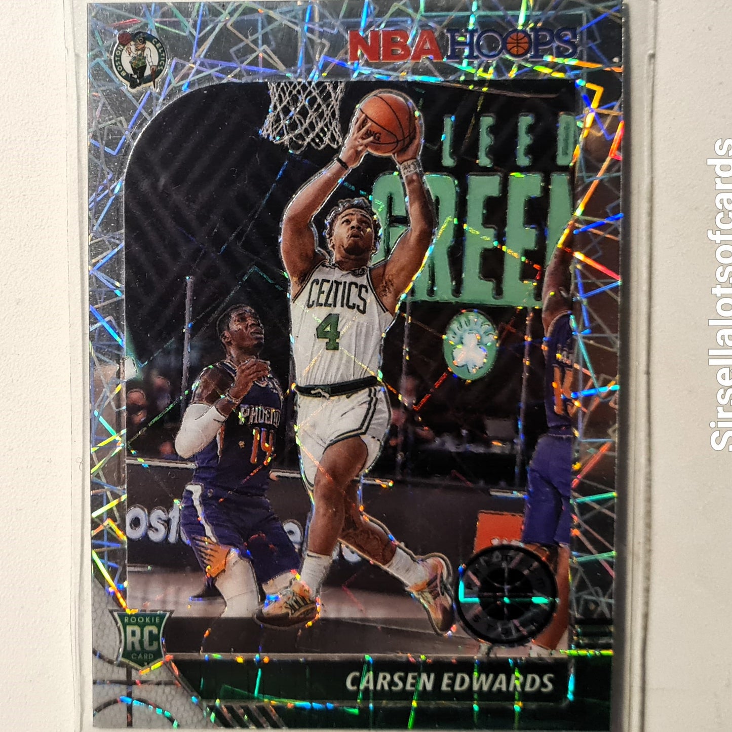 Carsen Edwards 2019-20 Panini NBA Hoops premium stick laser prizm Rookie RC #227 NBA Basketball Boston Celtics Excellent/mint sleeved