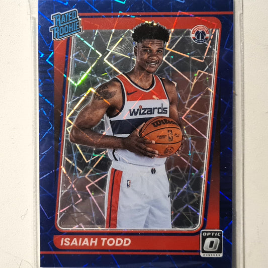 Isaiah Todd 2021-22 Panini Donruss Rated Rookie blue Velocity #187 NBA Basketball Washington Wizards Mint sleeved