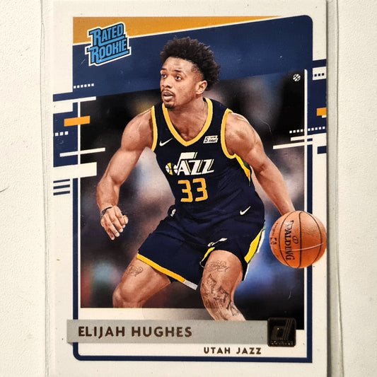 Elijah Hughes 2020-21 Panini Donruss Rated Rookie RC #246 NBA Basketball Utah Jazz Excellent/Mint sleeved