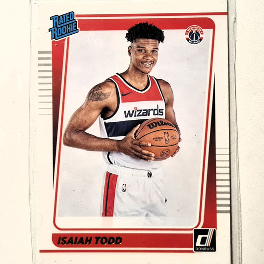 Isaiah Todd 2021-22 Panini Donruss  Rated Rookie RC #237 NBA Basketball Washington Wizards Excellent/Mint sleeved