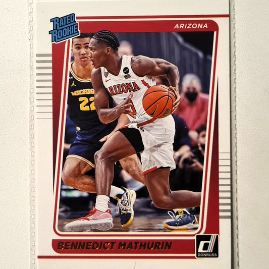 Bennedict Mathurin 2022 Panini Donruss draft picks Rated Rookie RC #3 NBA Basketball Arizona Excellent/Mint sleeved