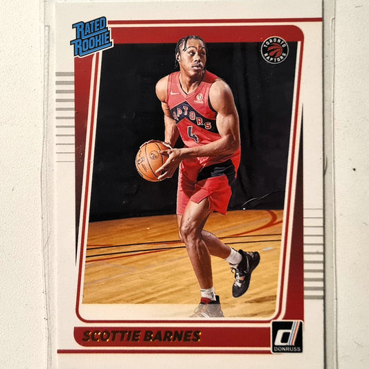 Scottie Barnes 2021-22 Panini Donruss Rated Rookie RC #236 NBA Basketball Toronto Raptors Excellent/Mint sleeved