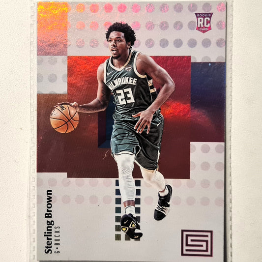 Sterling Brown 2017-18 Panini Status Rookie RC #123 NBA Basketball Milwaukee Bucks Excellent sleeved