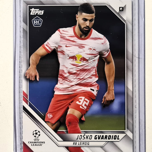 Josko Gvardiol 2022 Topps Champions League Rookie RC Japanese #190 Soccer Football RB Leipzig excellent mint Sleeved