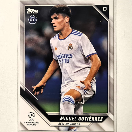 Miguel Gutierrez 2022 Topps Champions League Rookie RC  #166 Soccer Football Real Madrid excellent mint Sleeved