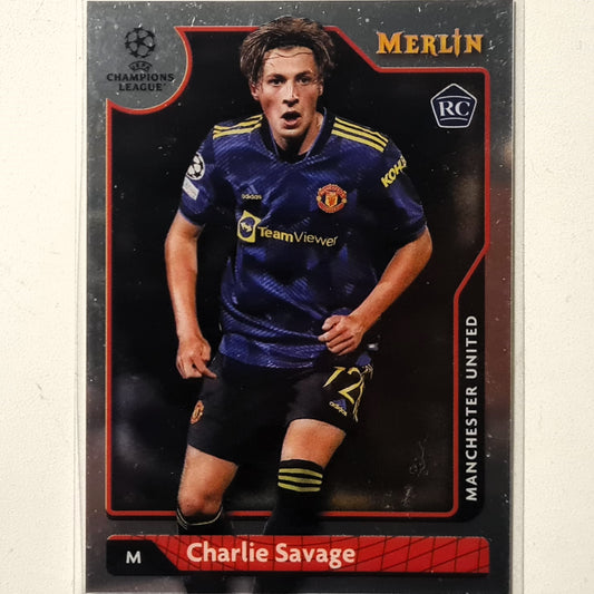 Charlie Savage 2022 Topps Champions League Rookie RC  #137 Soccer Football Manchester United excellent mint Sleeved