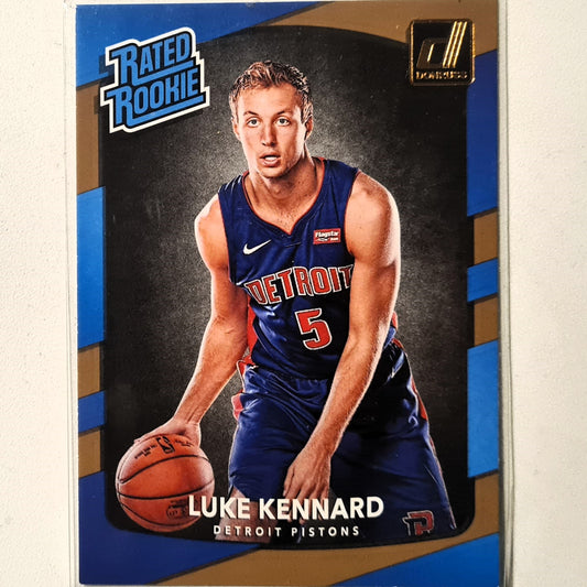 Luke Kennard 2017-18 Panini Donruss Rated Rookie RC #189 NBA basketball Detroit Pistons very good Sleeved