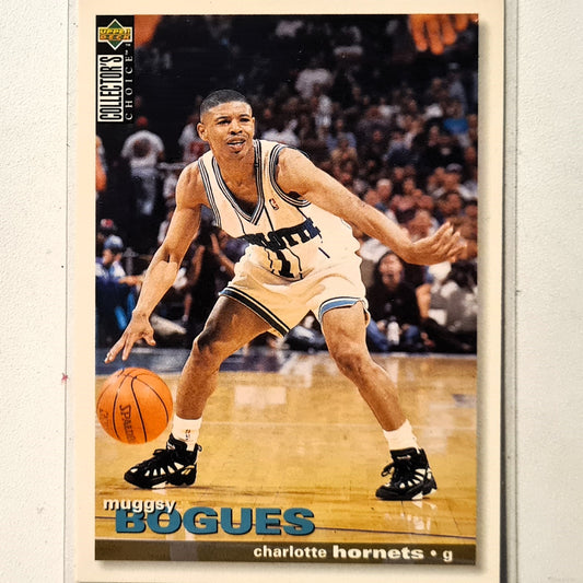 Muggsy Bogues 1995 Upper-Deck #237 NBA Basketball Charlotte Hornets Excellent sleeved