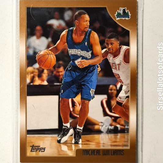 Michael Williams 1998 Topps  #50 NBA Basketball Minnesota Timberwolves Excellent sleeved