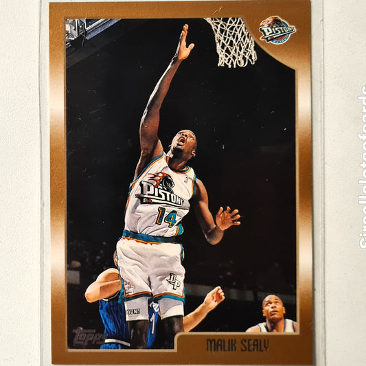 Malik Sealy 1998 Topps #56 NBA Basketball Detroit Pistons Excellent sleeved
