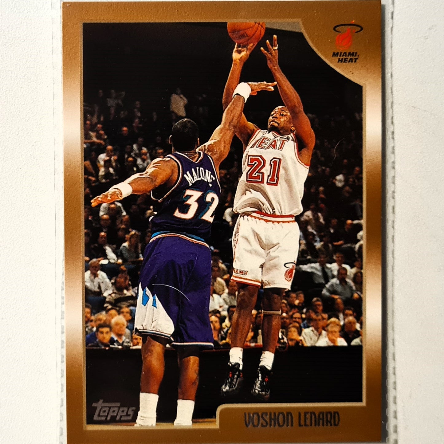 Voshon Lenard 1998 Topps #54 NBA Basketball Miami Heat Excellent sleeved