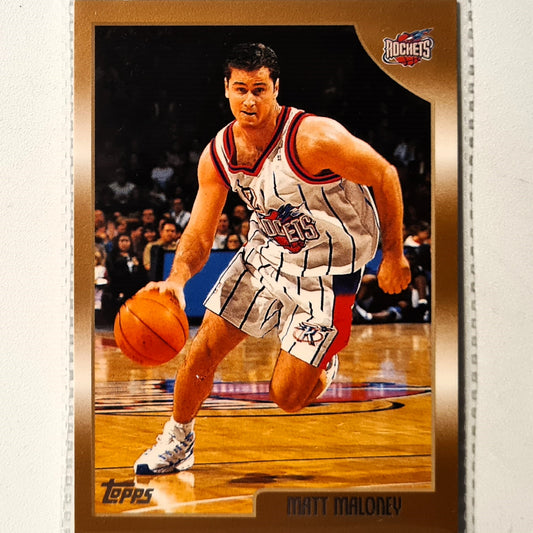 Matt Maloney 1998 Topps #52 NBA Basketball Houston Rockets Excellent sleeved