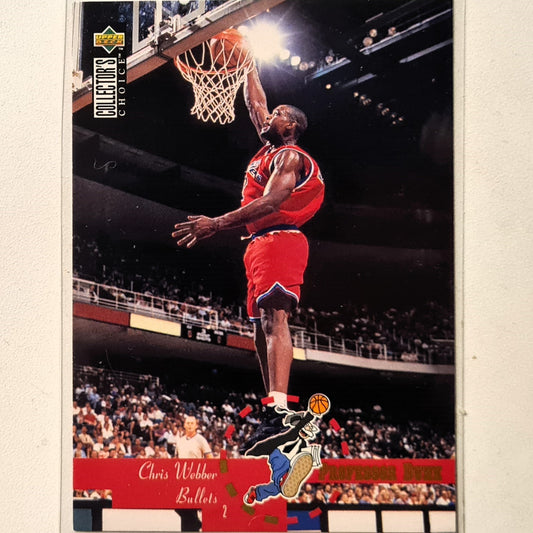 Chris Webber 1995 Upper Deck professor Dunk #200 NBA Basketball Washington Bullets very good sleeved