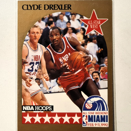 Clyde Drexler 1990 NBA Hoops all star weekend #16 NBA Basketball Portland Trail Blazers Excellent sleeved