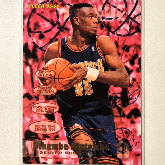 Dikembe Mutombo 1995 Fleer 95-96 #44 NBA Basketball Denver Nuggets very good sleeved